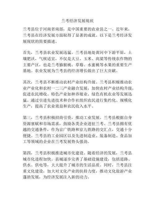 兰考经济发展现状