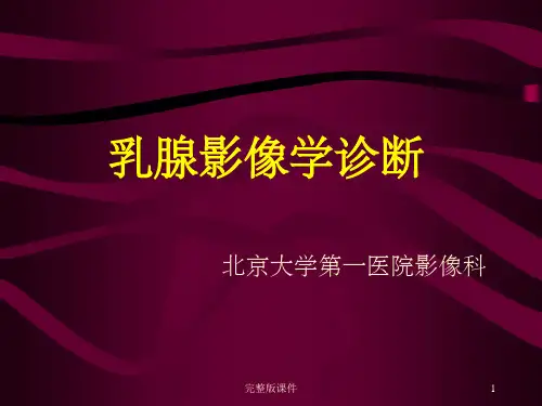 乳腺影像学诊断ppt课件ppt课件