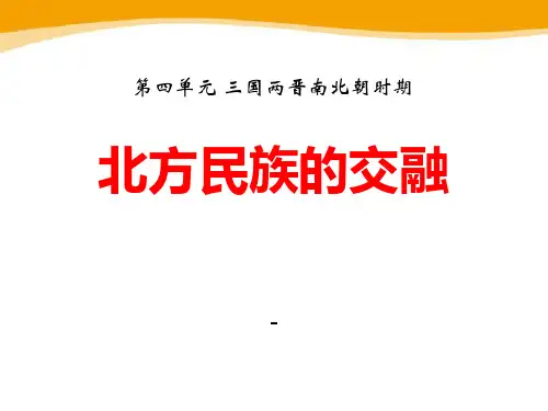 202X华师大版历史七年级上册第19课《北方民族的交融》ppt课件