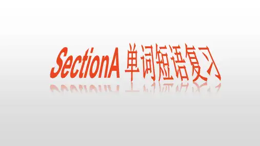 Unit2SectionA单词图片讲解课件2021-2022学年人教版八年级英语下册