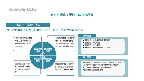 旅游景区运营模式建议