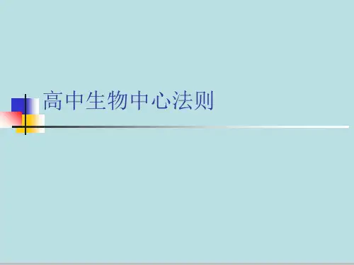 高中生物中心法则