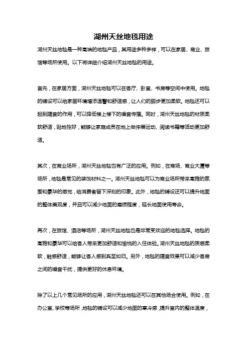 湖州天丝地毯用途