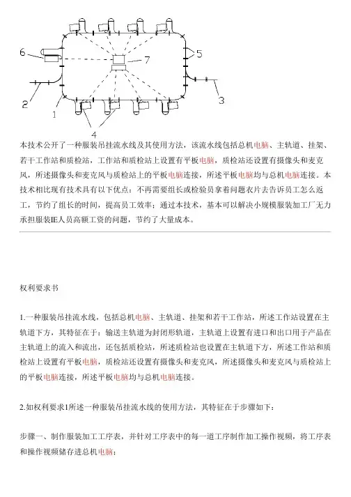 服装吊挂生产线及其使用方法与相关技术