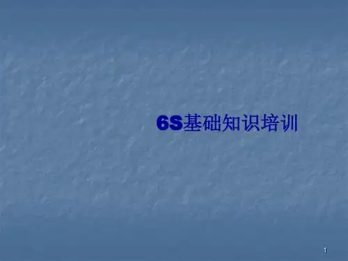 6S基本知识讲义ppt课件