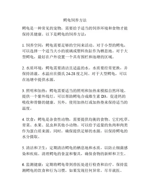 鳄龟饲养方法
