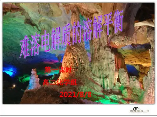 沉淀溶解平衡上课ppt课件