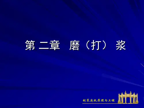 制浆造纸原理与工程造纸第二章磨(打)浆华南理工大学