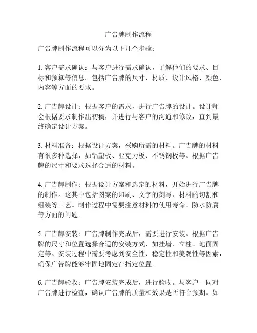 广告牌制作流程