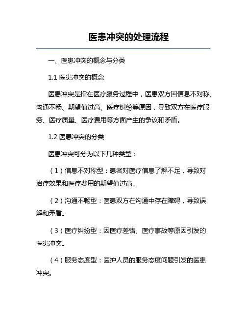 医患冲突的处理流程