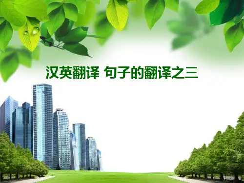汉英翻译 句子翻译 (三)