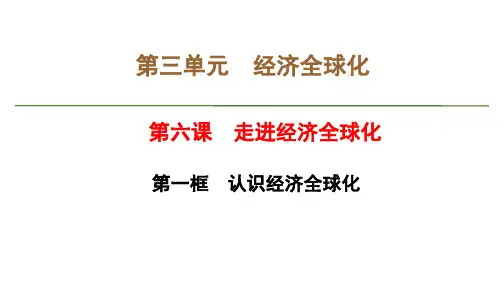第三单元第六课第一框 认识经济全球化(教学课件)——高中政治人教统编版选择性必修一