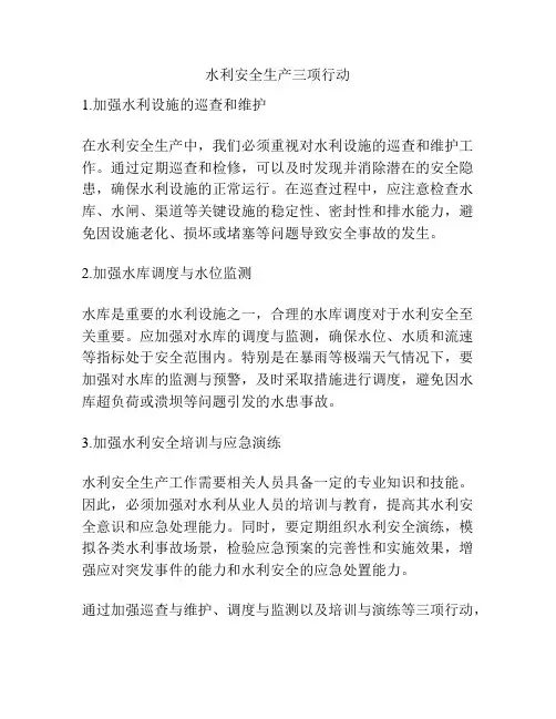 水利安全生产三项行动
