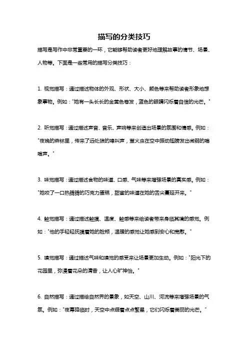 描写的分类技巧