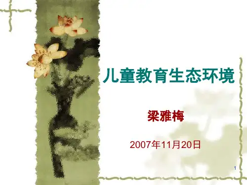 儿童教育生态环境PPT课件