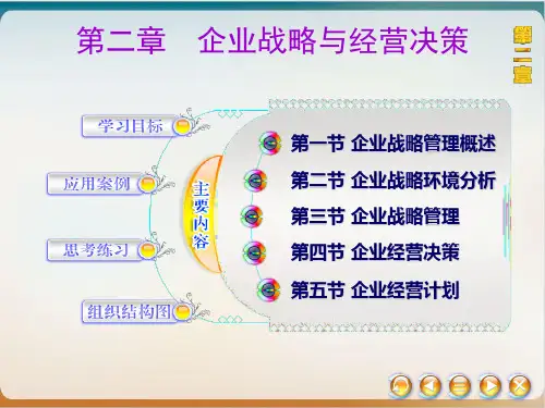 企业战略与经营决策培训课件模板ppt