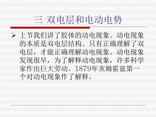 胶体的电学性质讲解