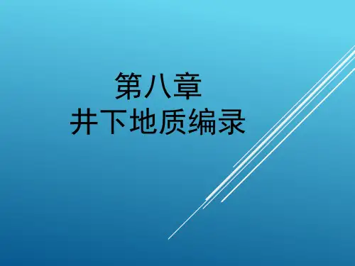 煤矿地质学——井下地质编录