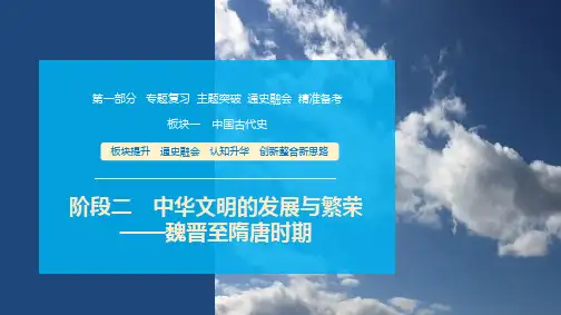 阶段二 中华文明的发展与繁荣——魏晋至隋唐时期+课件--2025届高三历史统编版一轮复习