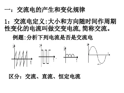 恒定电流正弦余弦