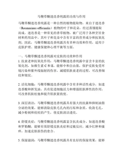 马鞭草酮迷迭香纯露的功效与作用