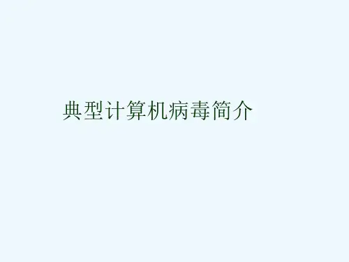 典型计算机病毒简介 ppt课件