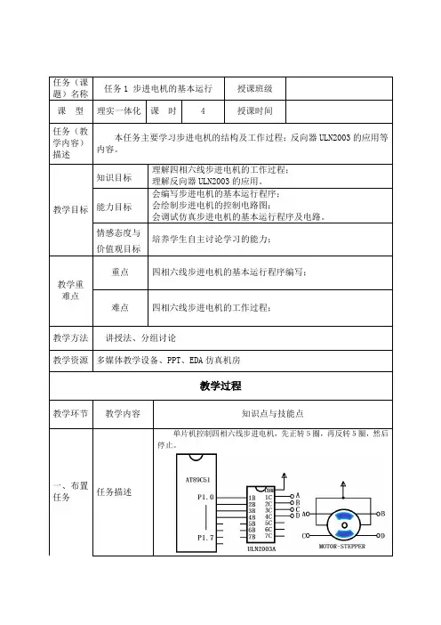 步进电机正反转控制实现