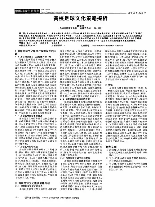 高校足球文化策略探析