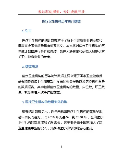 医疗卫生机构历年统计数据