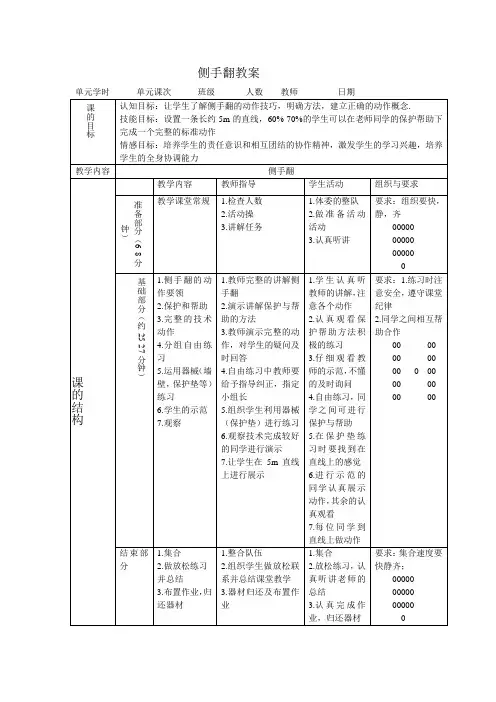 侧手翻