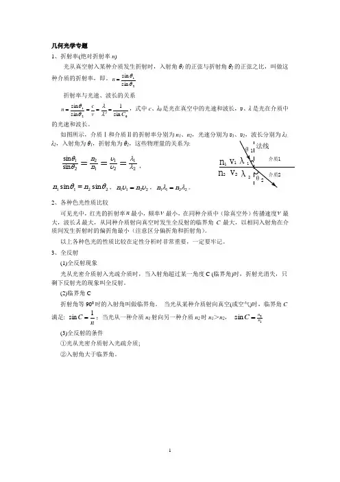 光 原子物理 知识点