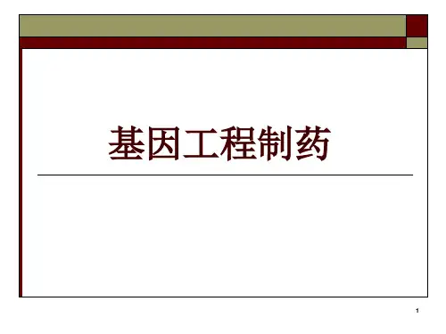生物制药工艺学基因工程制药ppt演示课件