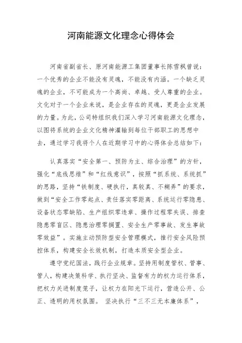 河南能源文化理念心得体会 (7)