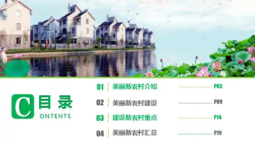 乡村旅游新农村建设城市乡镇介绍政府汇报教学课件PPT模板