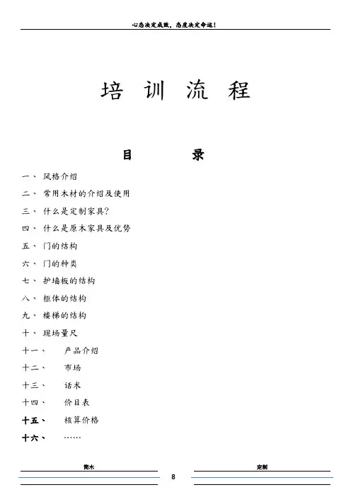 原木定制培训资料全