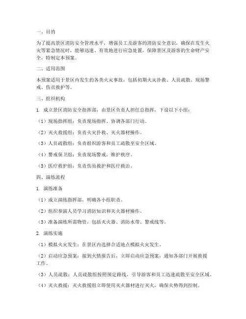 景区消防安全演练预案