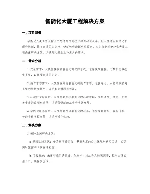 智能化大厦工程解决方案