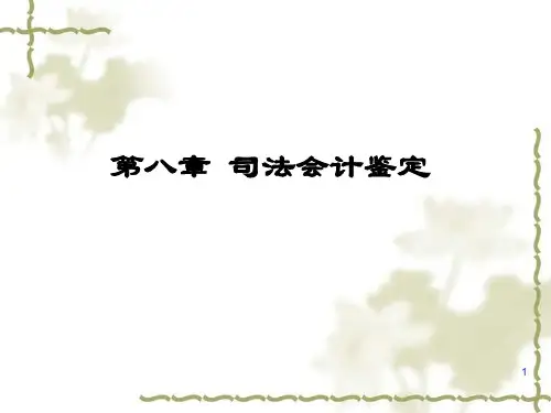 第八章司法会计鉴定