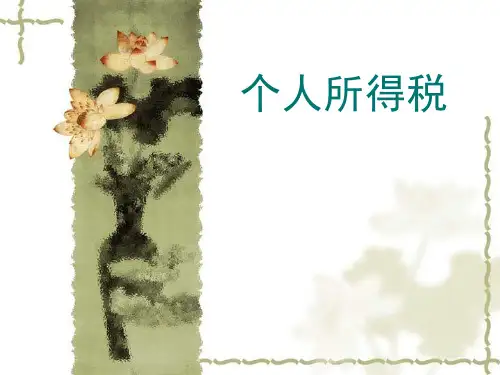 个人所得税培训(ppt 41页)