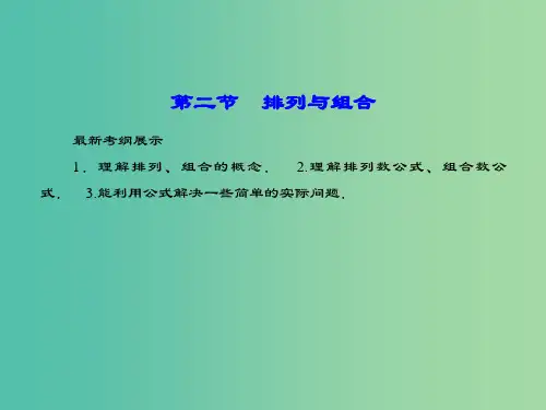 高考数学一轮复习 10-2 排列与组合课件 理 新人教A版