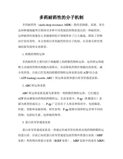 多药耐药性的分子机制
