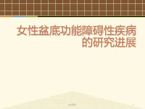 女性盆底功能障碍性疾病  ppt课件