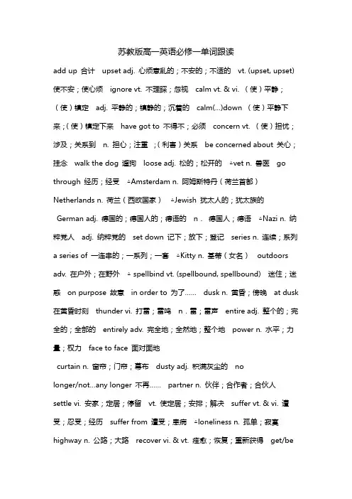 苏教版高一英语必修一单词跟读
