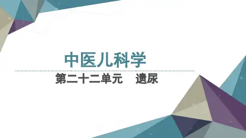 中医儿科学遗尿ppt模板