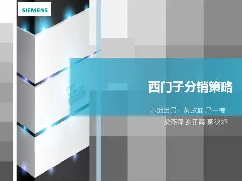 第五组 西门子分销策略