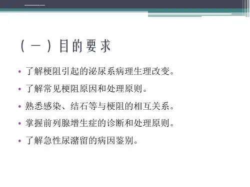 外科学ppt课件泌尿系梗阻