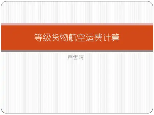 等级货物航空运费计算03(1) (1)