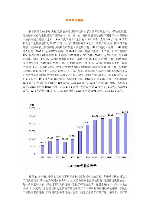 2009年中国农业概况