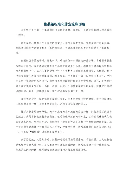 集装箱标准化作业流程详解