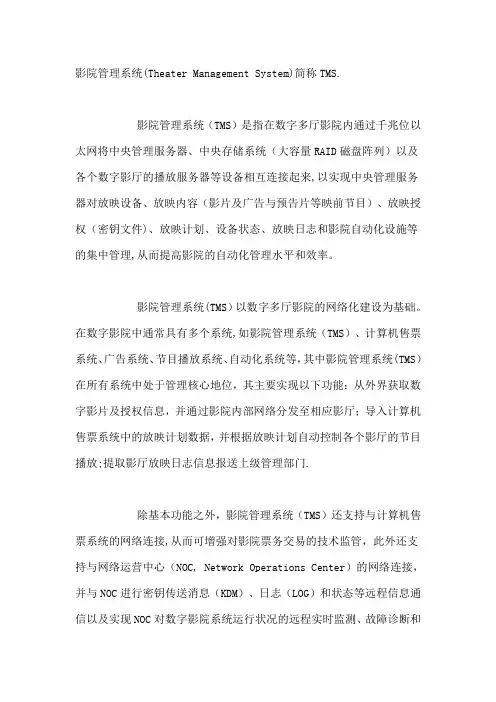 影院管理系统(TMS